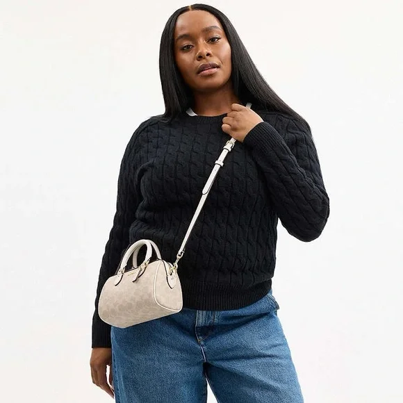 NWT Coach Mini Rowan Crossbody Sand Chalk Signature Canvas Bag CW329 - Picture 9 of 9